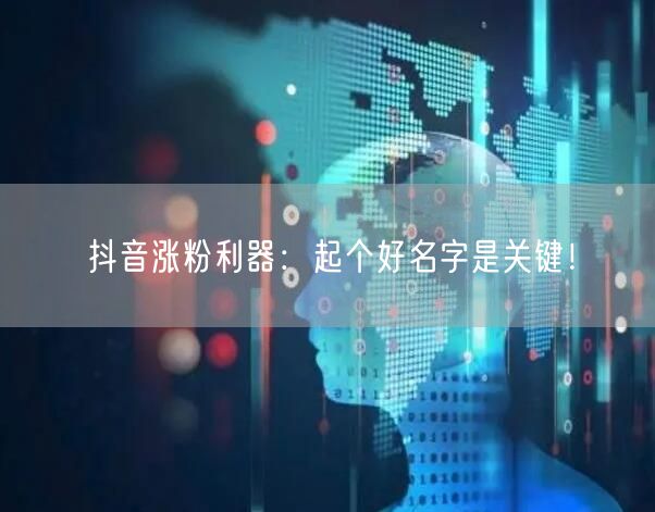 抖音涨粉利器：起个好名字是关键！