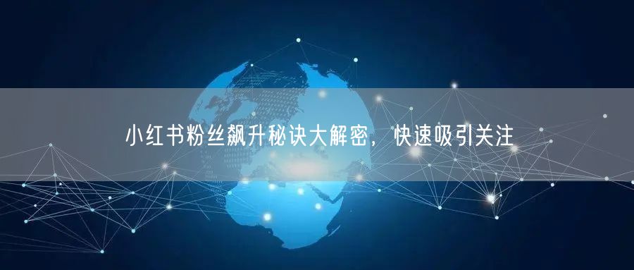 小红书粉丝飙升秘诀大解密，快速吸引关注