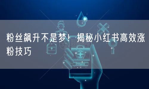 粉丝飙升不是梦！揭秘小红书高效涨粉技巧