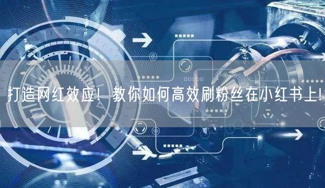 打造网红效应！教你如何高效刷粉丝在小红书上!