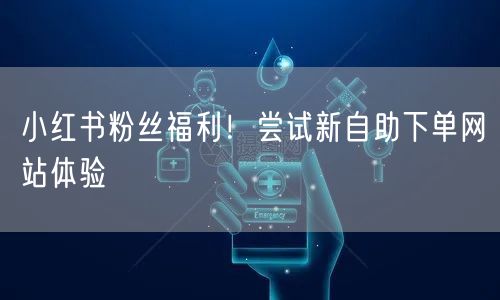 小红书粉丝福利！尝试新自助下单网站体验