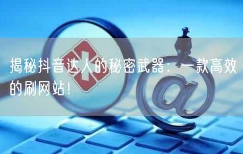 揭秘抖音达人的秘密武器：一款高效的刷网站！