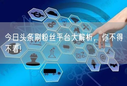 今日头条刷粉丝平台大解析，你不得不看!