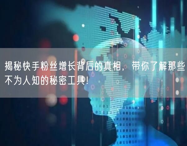 揭秘快手粉丝增长背后的真相，带你了解那些不为人知的秘密工具！